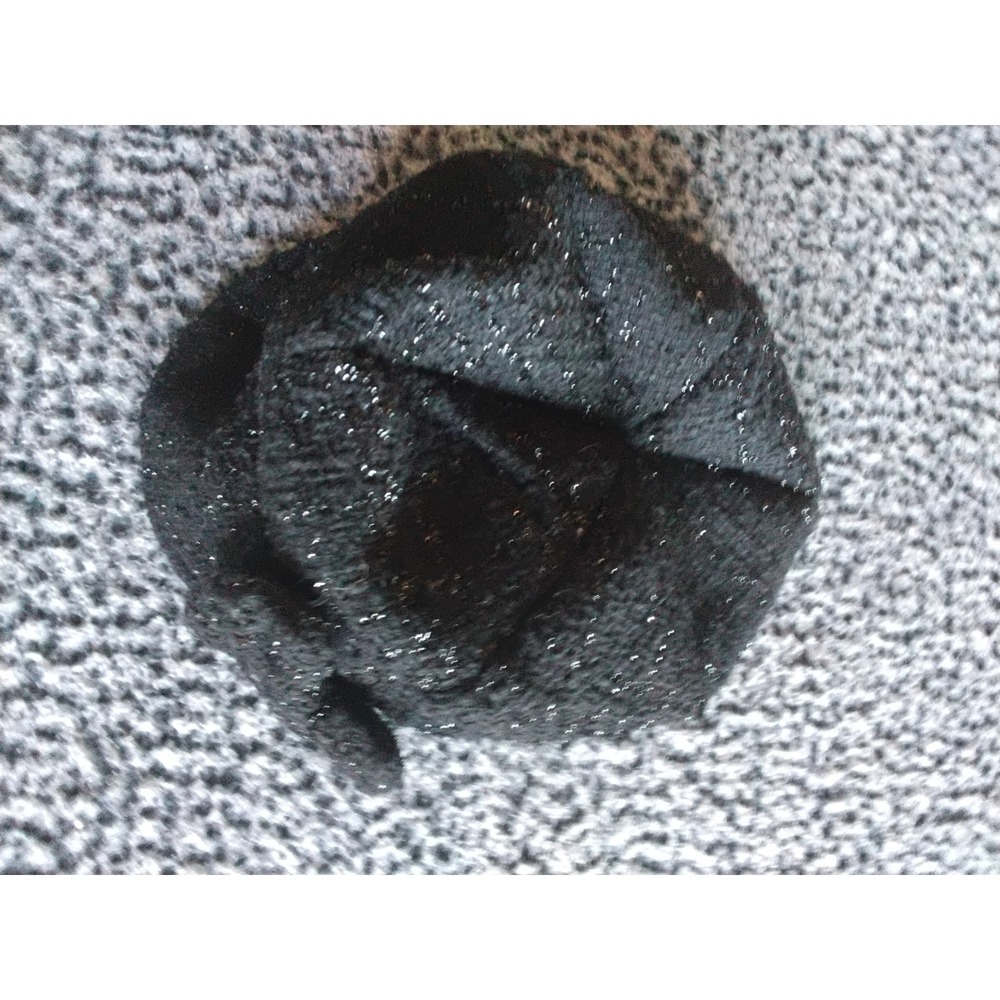 Black Metallic Sparkle Boucle Newsboy Cap Lined Winter Fashion Hat One Size